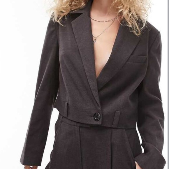 Topshop crop boxy blazer - Picture 1 of 4